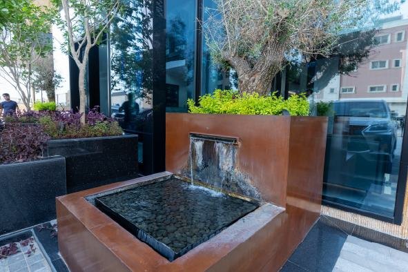 Street planters and greenery